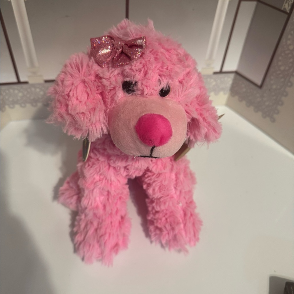 Pink Stuffed Animal Dog